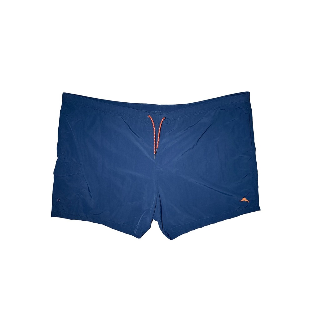 Tommy Bahama Relax Swim Trunks Men Size 4XB Navy Blue Mesh Lined Drawstring Logo